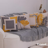 Grey Fern Geometry Cushion Cover Pack of 4